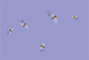 成群蜜蜂飞舞Flash矢量